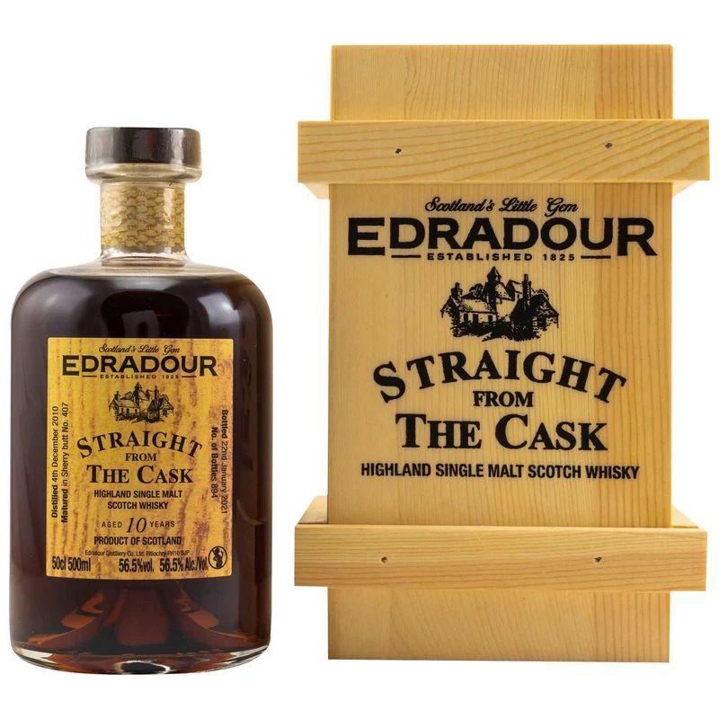 Edradour | 10 Jahre 2011/2021 | Straight from the Cask | Sherry Butt #240 | 0,5l | 56,7%