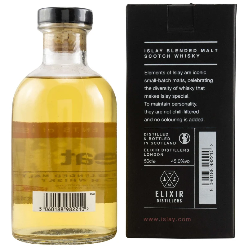 Elixir Distillers | Elements of Islay | Peat Pure Islay | Blended Malt Scotch Whisky | 0,5l | 45%