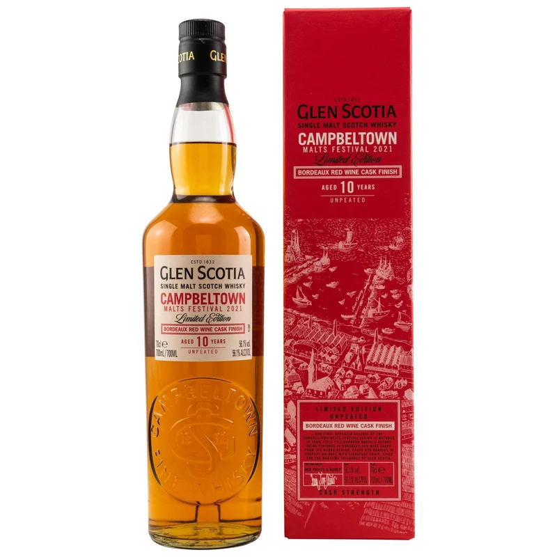 Glen Scotia | 10 Jahre | Bordeaux Red Wine Cask Finish | 2021 Malt Festival | 56,1%