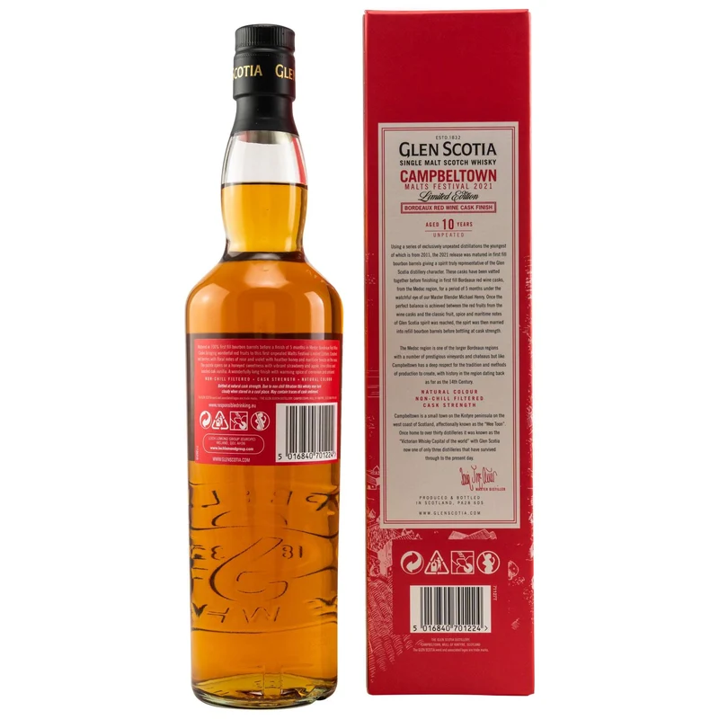 Glen Scotia | 10 Jahre | Bordeaux Red Wine Cask Finish | 2021 Malt Festival | 56,1%