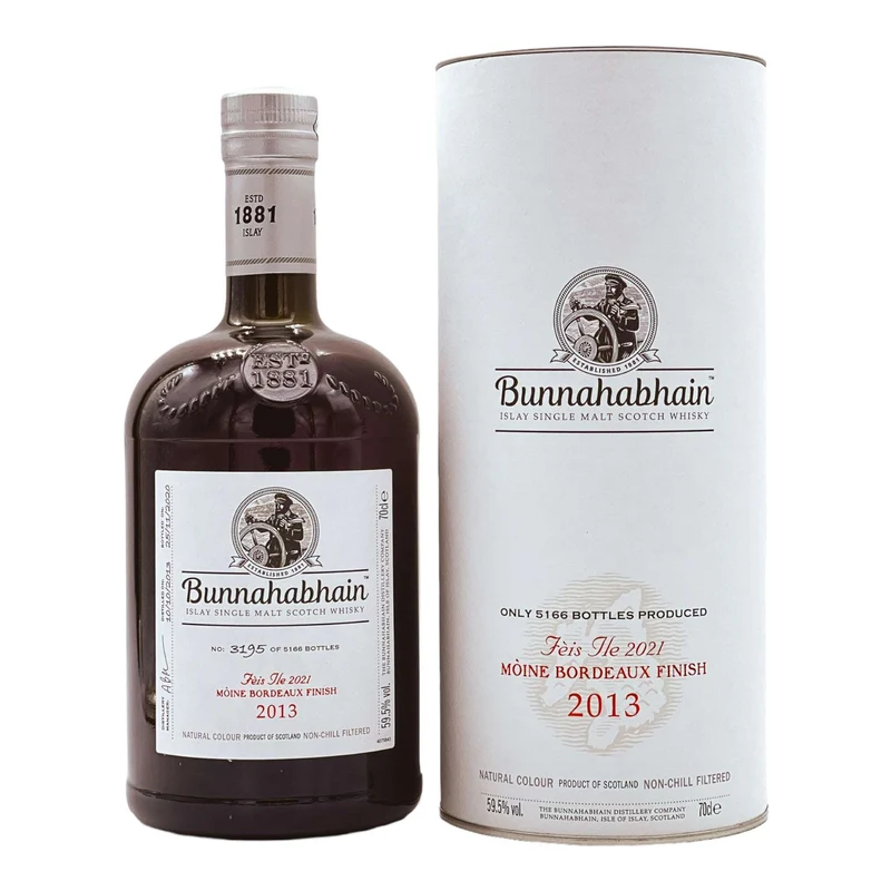 Bunnahabhain | 7 Jahre | Feis Ile 2021 | 2013 Mòine Bordeaux Finish | 59,5%