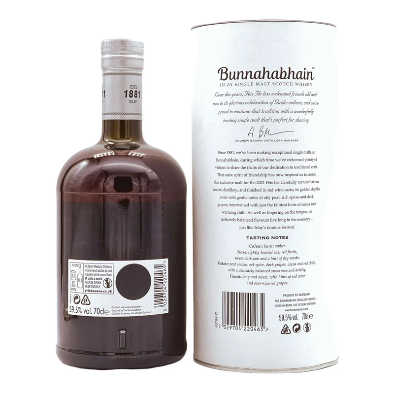 Bunnahabhain | 7 Jahre | Feis Ile 2021 | 2013 Mòine Bordeaux Finish | 59,5%