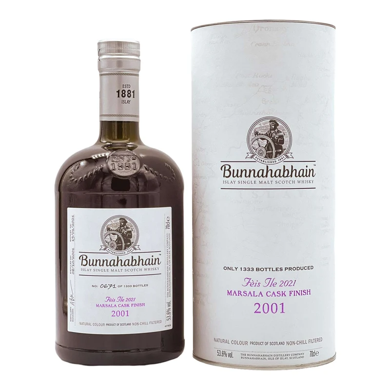 Bunnahabhain | 19 Jahre | Feis Ile 2021 | 2001 | Marsala Finish | 53,6%