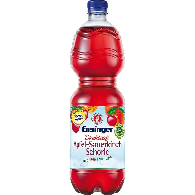 Ensinger Direkt Apfel Kirsch Schorle PET 9x 1 Liter (EINWEG)