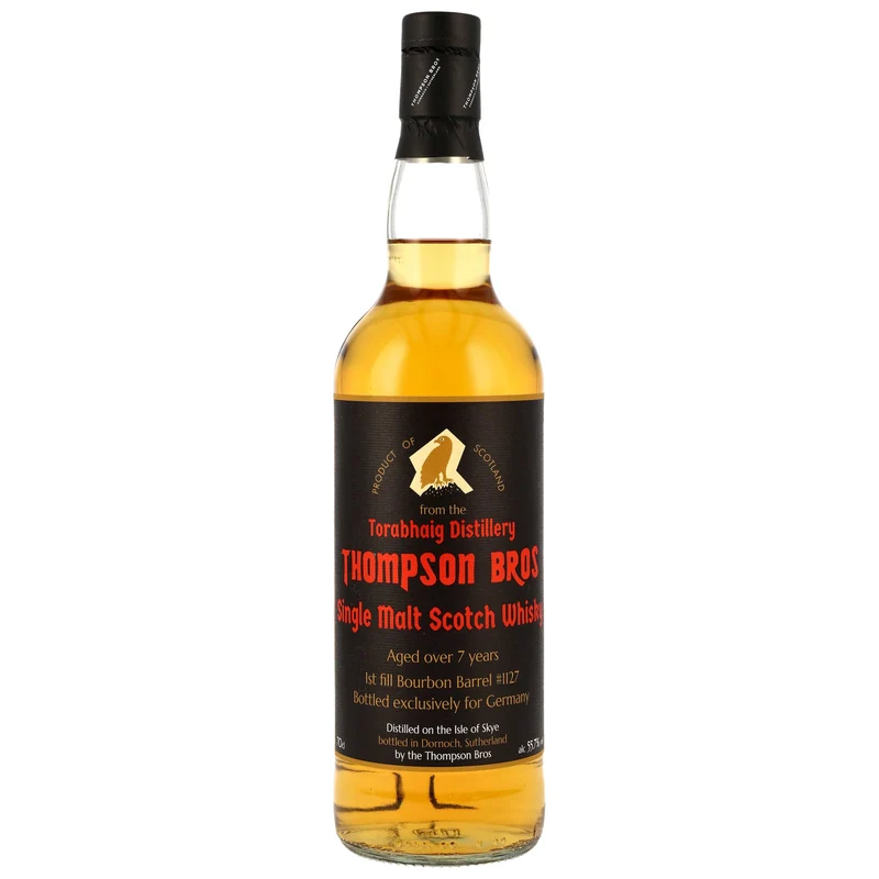 Torabhaig 7 Jahre 1st Fill Bourbon Barrel #1127 Thompson Bros. 55,7% 0,7l