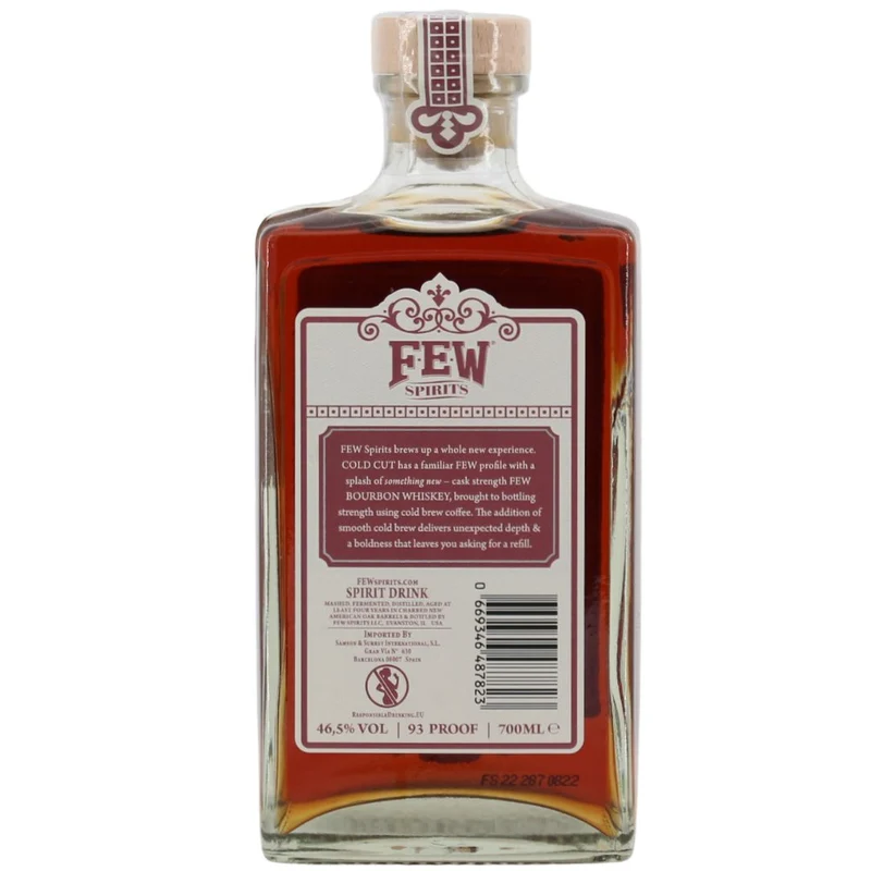 F.E.W. Cold Cut Bourbon Cold Brew Coffee Whiskey 46,5% 0,7l