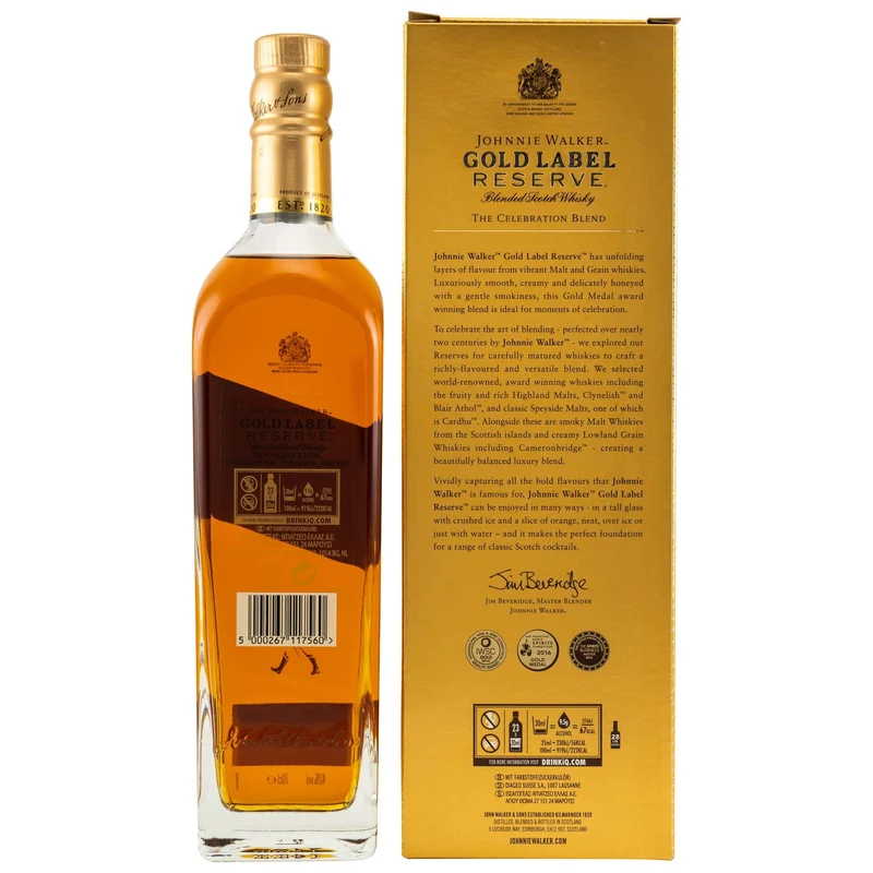 Johnnie Walker | Gold Label Reserve | Blended Scotch Whisky | 40%