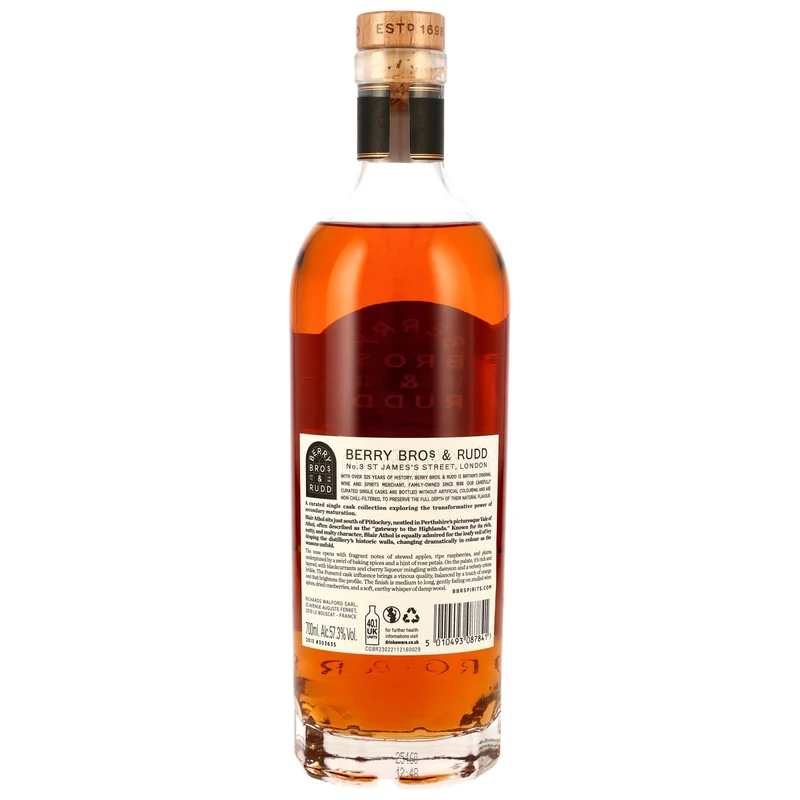 Blair Athol 2013/2025 12 Jahre Berry Bros & Rudd Pomerol Finish #303635 57,3% 0,7l