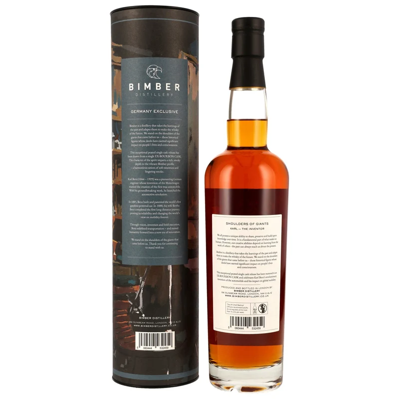 Bimber Shoulders of Giants 2025 Karl Bourbon Cask Peated #462 58% 0,7l