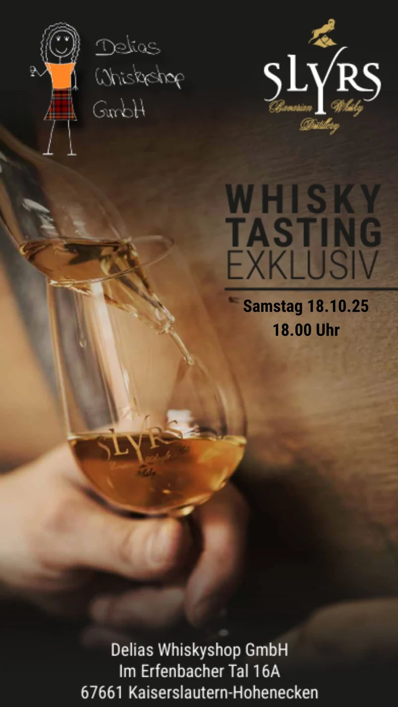 Slyrs - Whisky Tasting 7x2cl Samstag, 18.10.25 mit Kilian Jonscher
