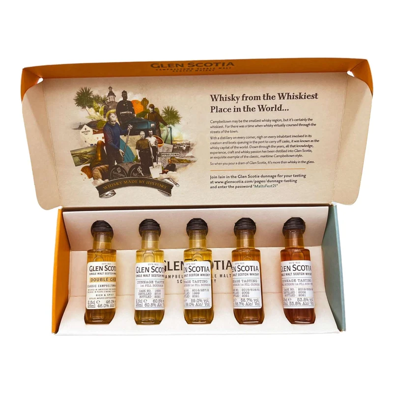 Glen Scotia | Dunnage Tasting Set 2021 | 5 x 0,025l | 46% bis 60,5%