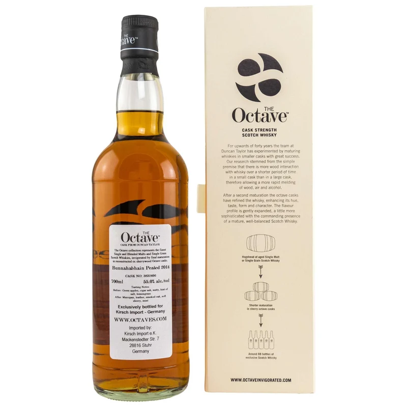 Bunnahabhain | 7 Jahre | 2014/2021 | Peated | The Octave | Duncan Taylor | Cask #3832406 | 55%