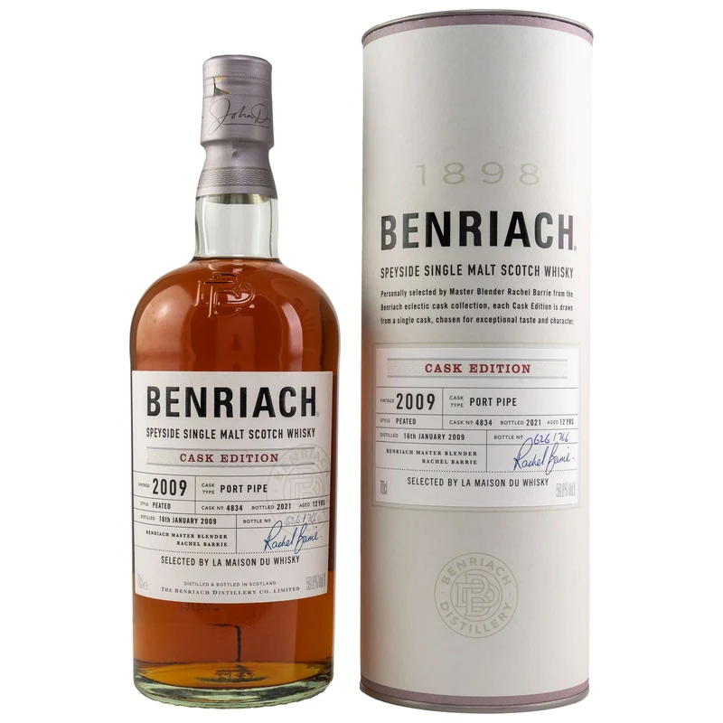 BenRiach | 12 Jahre | 2009/2021 | Cask Edition | Peated | Port Pipe #4834 | 59,8%