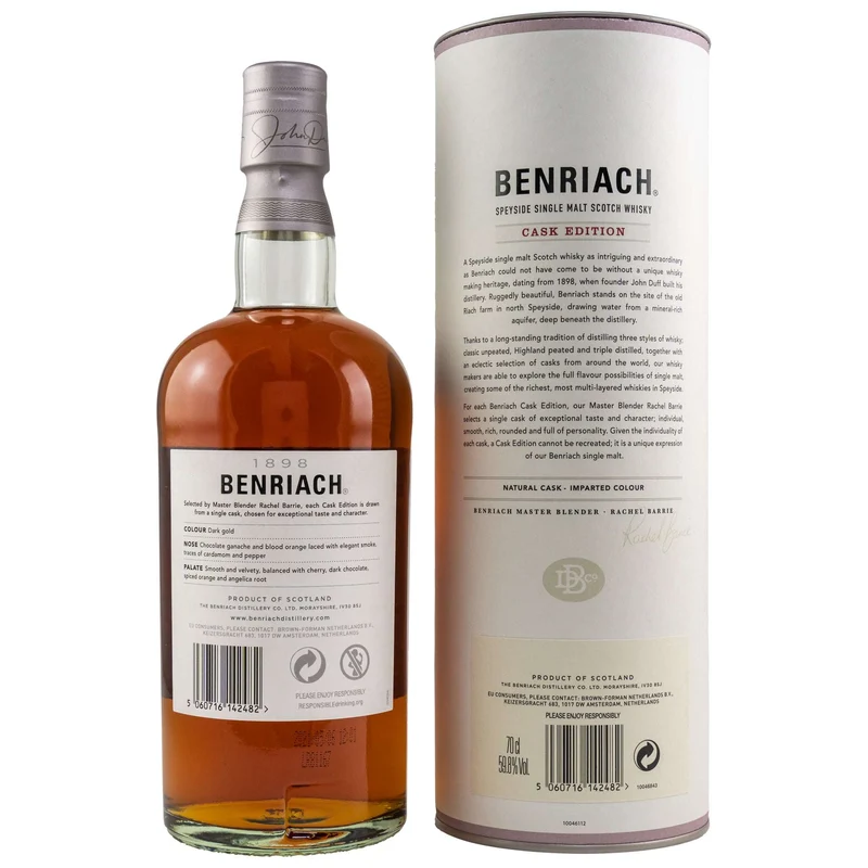 BenRiach | 12 Jahre | 2009/2021 | Cask Edition | Peated | Port Pipe #4834 | 59,8%