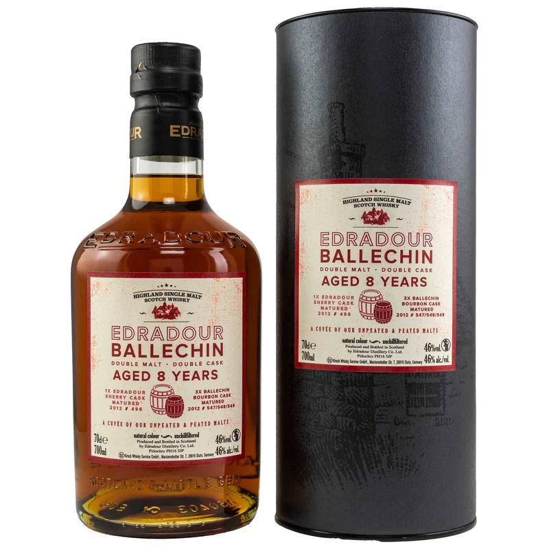 Ballechin | 8 Jahre | 2012 | Cuvée | Neue Ausstattung | Double Malt - Double Cask | 46%
