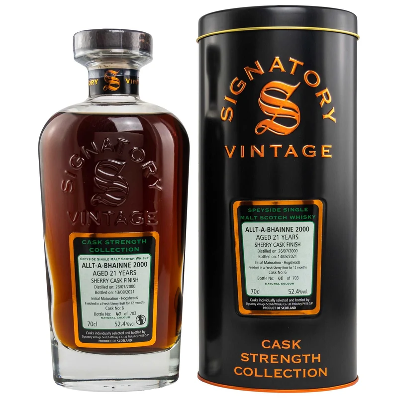 Allt-a-Bhainne | 21 Jahre | 2000/2021 | Cask No. 6 | Signatory Vintage Collection | 52,4%