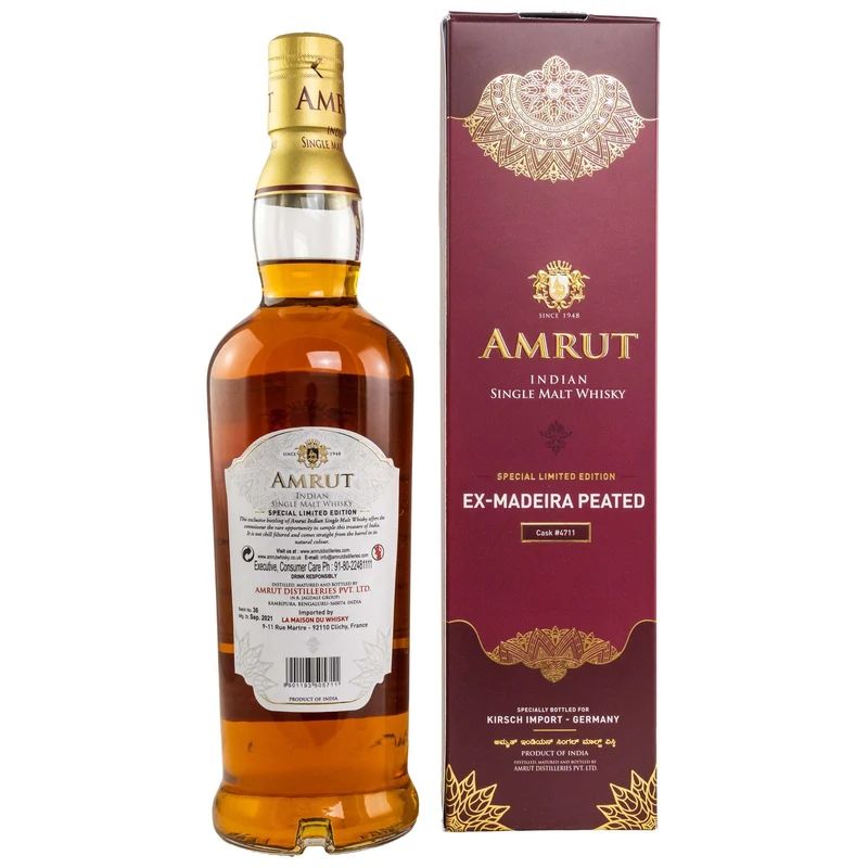 Amrut | 6 Jahre | 2015/2021 | Ex-Madeira Peated Cask #4711 | Indian Whisky | 60%