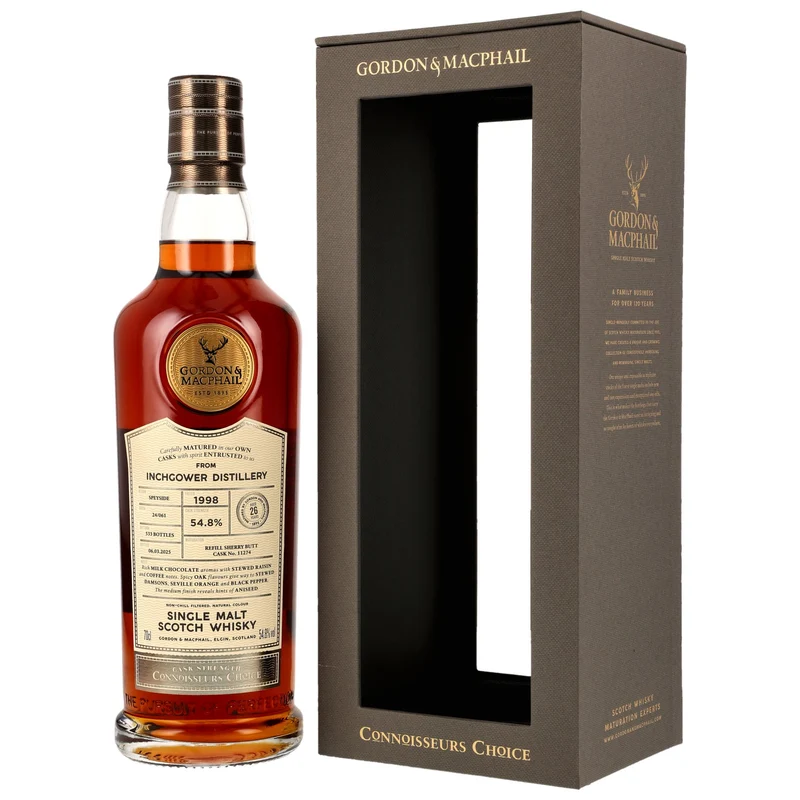 Inchgower 26 Jahre 1998/2025 Gordon & MacPhail 54,8% 0,7l