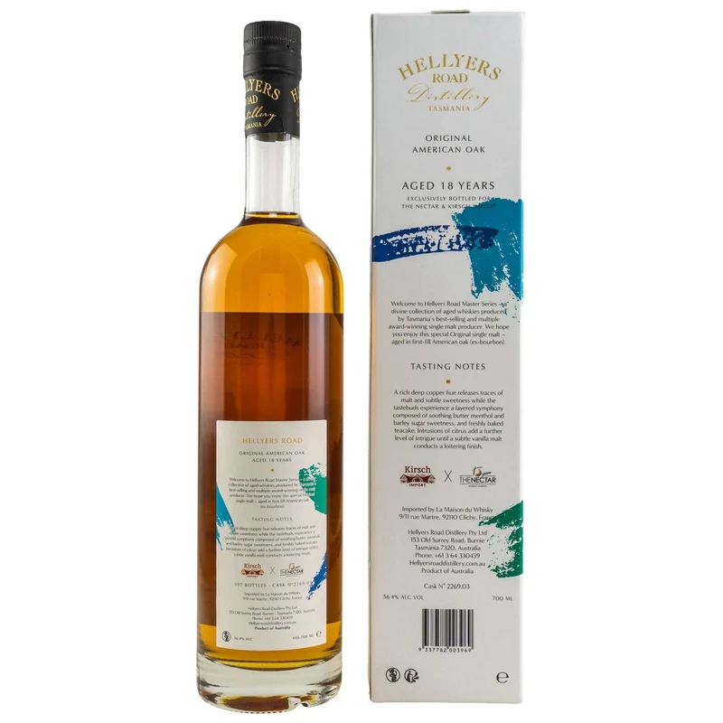 Hellyers Road | 18 Jahre | Cask #2269.03 | Original American Oak | Tasmania Whisky | 56,4%