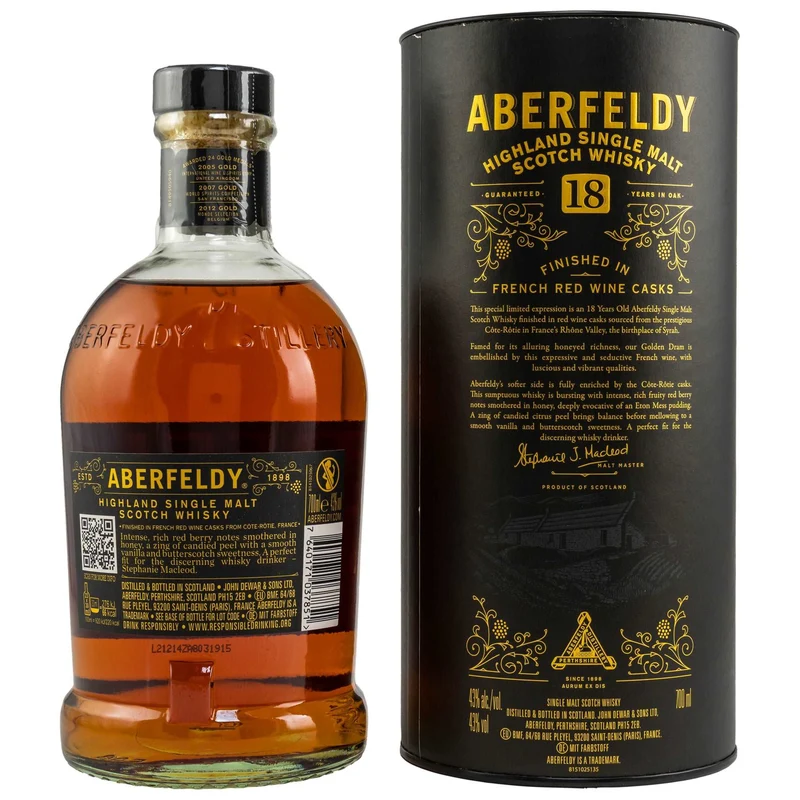 Aberfeldy | 18 Jahre | Cote Rotie Wine Cask | 43%