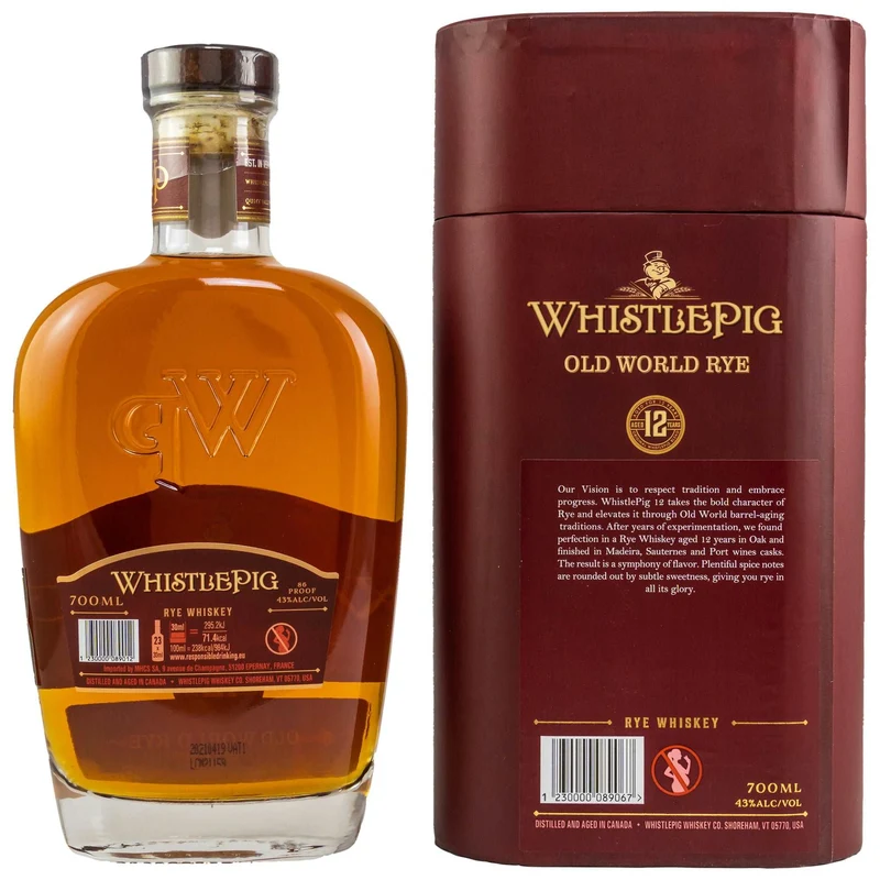 WhistlePig | 12 Jahre | Old World Rye | Canadian Rye Whiskey | 43%