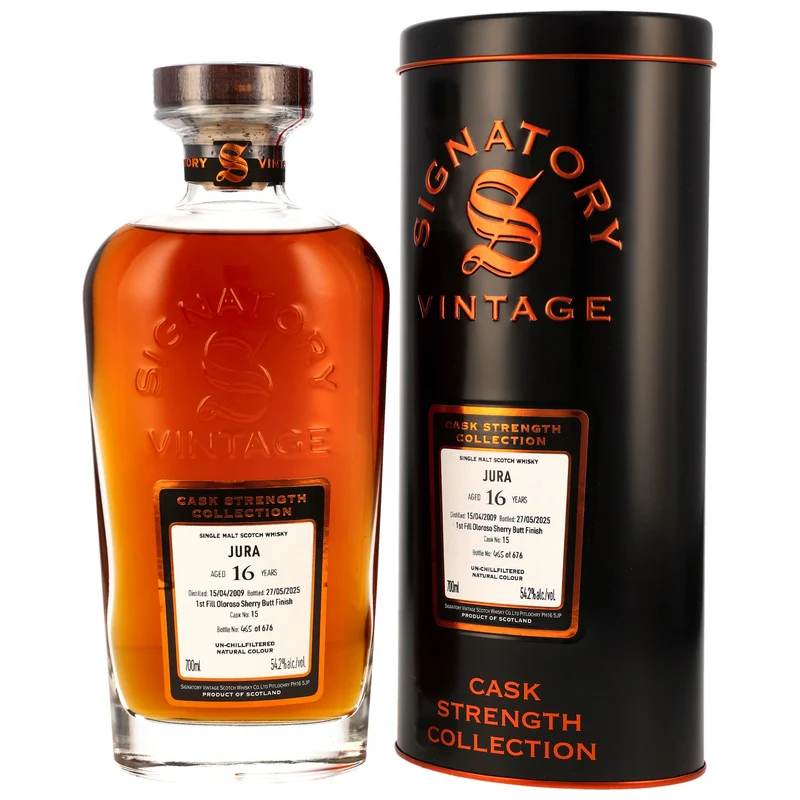Jura 2009/2025 16 Jahre SV 1st Fill Oloroso Sherry Finish #15 54,2% 0,7l