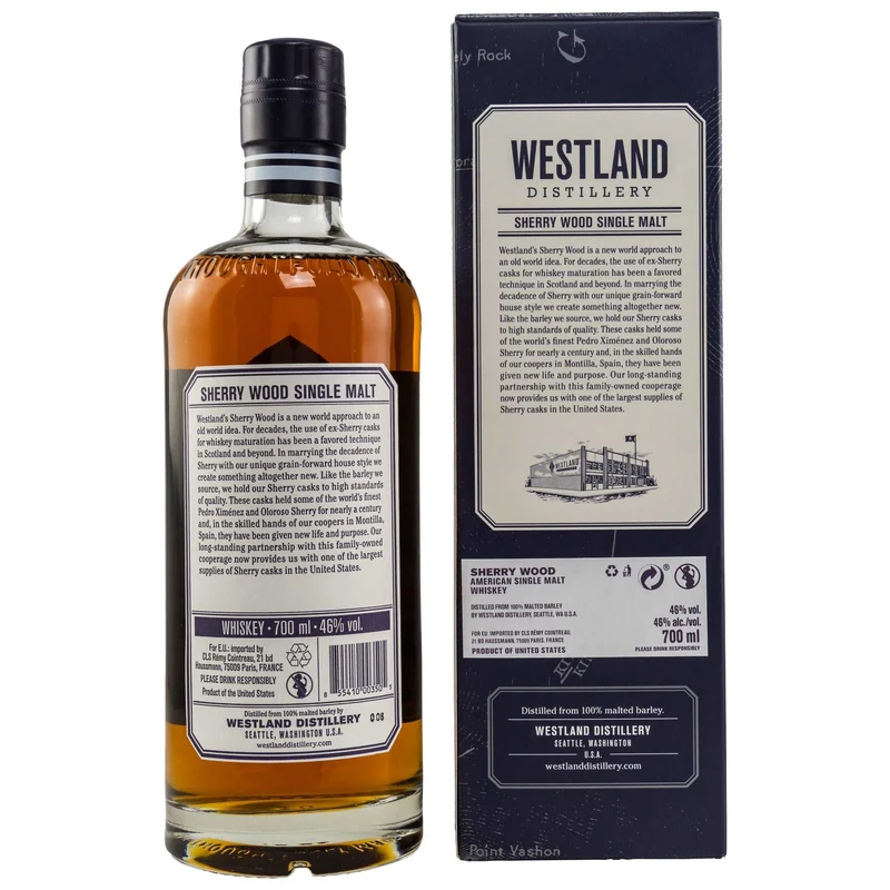 Westland Sherry Wood American Single Malt Whiskey | 46%