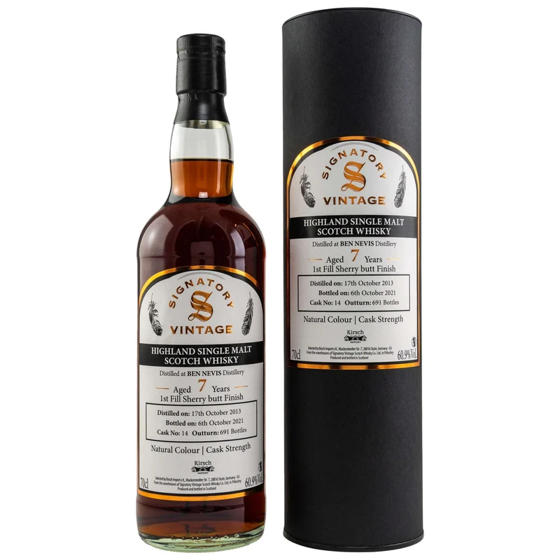 Ben Nevis | 7 Jahre | Signatory Vintage Single Cask #14 | Sherry Butt Finish | 60,9%