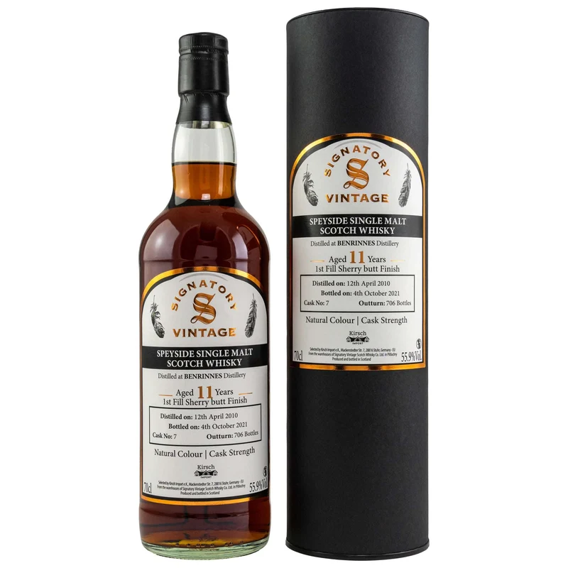 Benrinnes | 11 Jahre | Signatory Vintage Single Cask #7 | Sherry Butt Finish | 55,9%