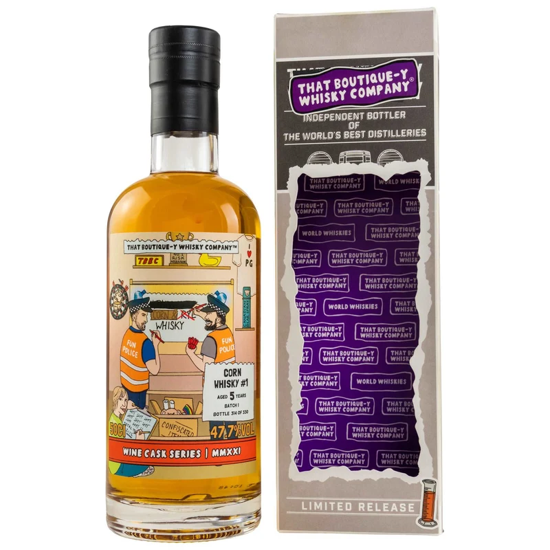 Corn Whisky | 5 Jahre | Batch 1 | Wine Cask Series | That Boutique-y Whisky Company | 0,5l | 47,7%