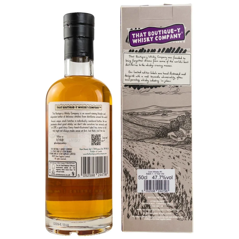 Corn Whisky | 5 Jahre | Batch 1 | Wine Cask Series | That Boutique-y Whisky Company | 0,5l | 47,7%