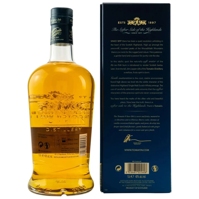 Tomatin | 8 Jahre | Bourbon & Sherry Casks | Travel Retail Exclusive | 1l | 40%
