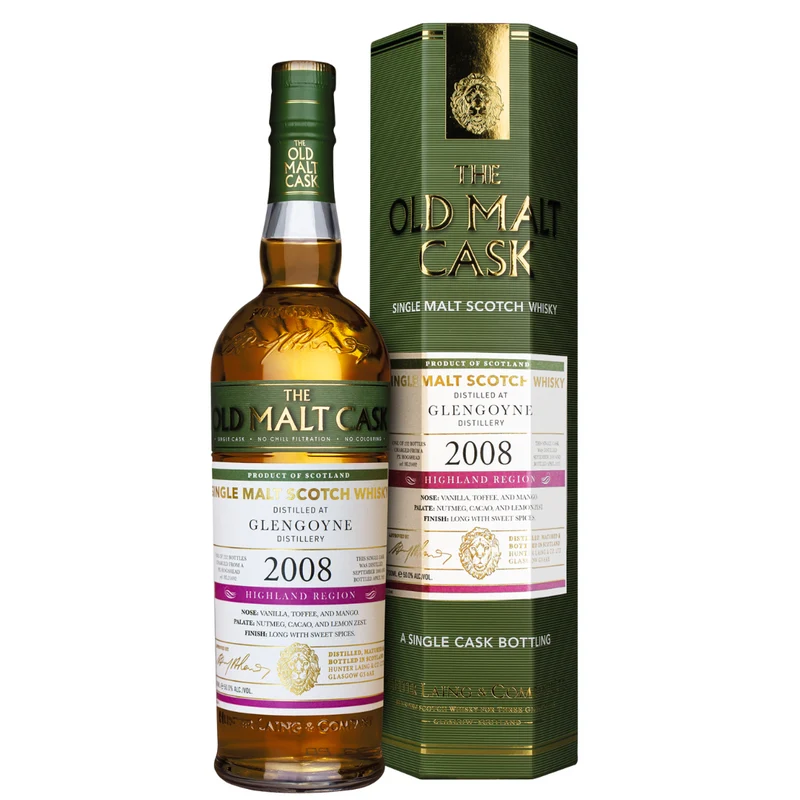 Glengoyne 16 Jahre 2008 Old Malt Cask Hunter Laing Single Cask Bottling 50% 0,7l