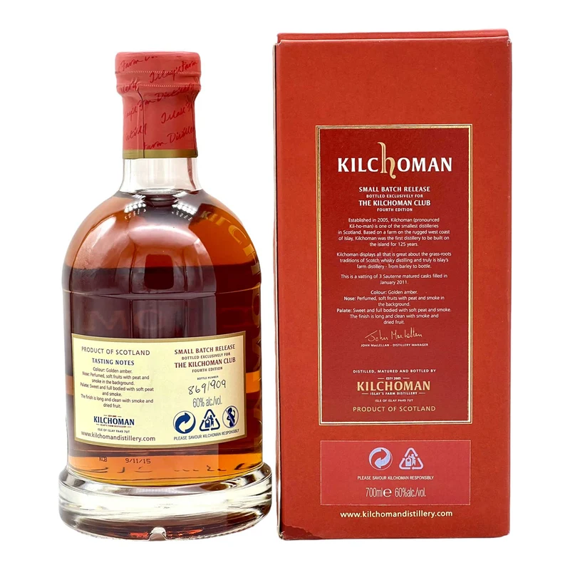 Kilchoman | 4 Jahre | 2011/2015 | The Kilchoman Club | Sauternes Wine Casks | 60%