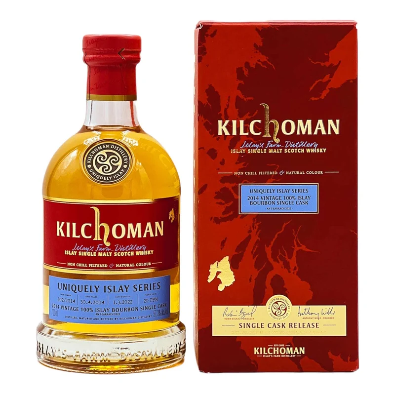 Kilchoman | Uniquely Islay | 100 % Islay Bourbon Cask | Vintage 2014 | Cask 302/2014 | 57,3%