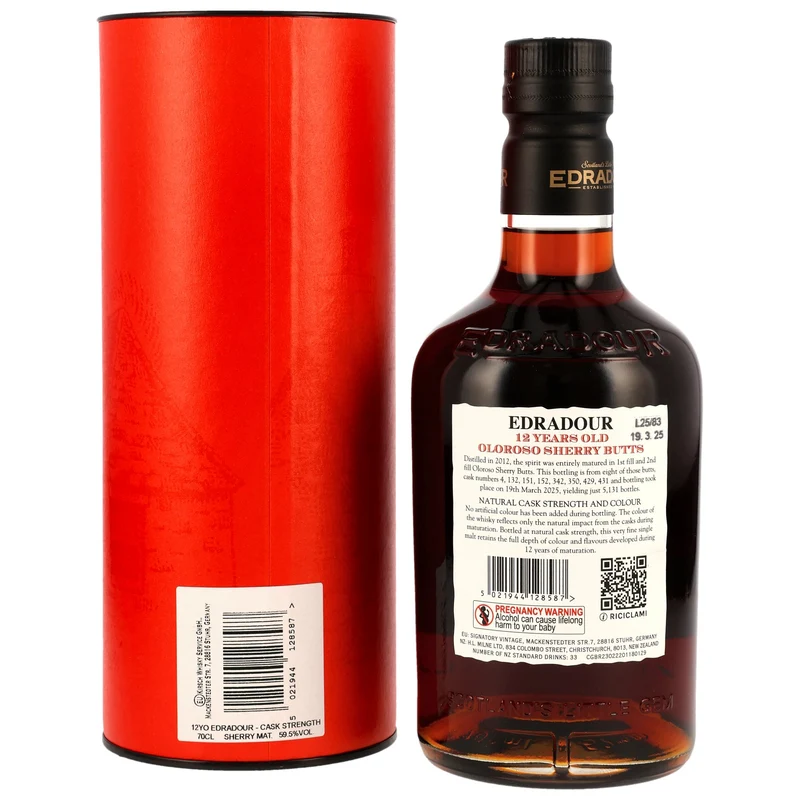 Edradour 12 Jahre Cask Strength Batch #6 59,5% 0,7l
