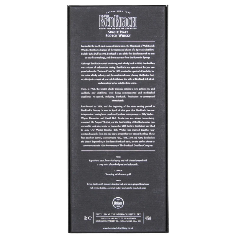 Benriach 10 Jahre 2004 10th Anniversary Bottling 46% 0,7l