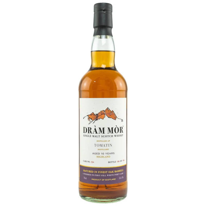 Tomatin | 10 Jahre | Dram Mor | White Port Cask Finish #150 | 53,1%