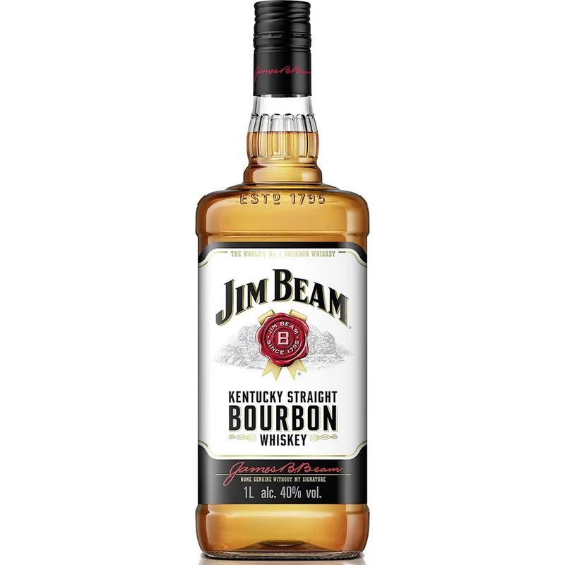 Jim Beam White Bourbon Whiskey 40% 1 Liter