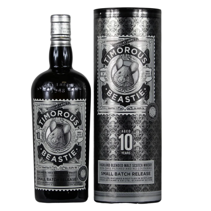 Timorous Beastie 10 Jahre Blended Malt Douglais Laing 46,8% 0,7l