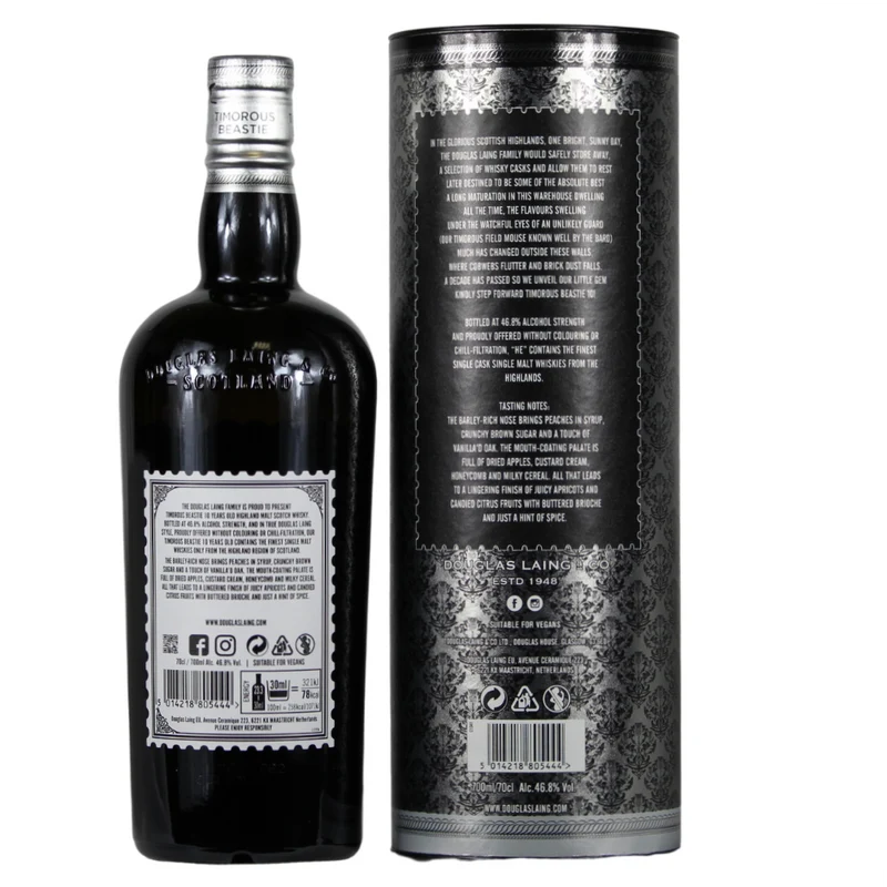 Timorous Beastie 10 Jahre Blended Malt Douglais Laing 46,8% 0,7l