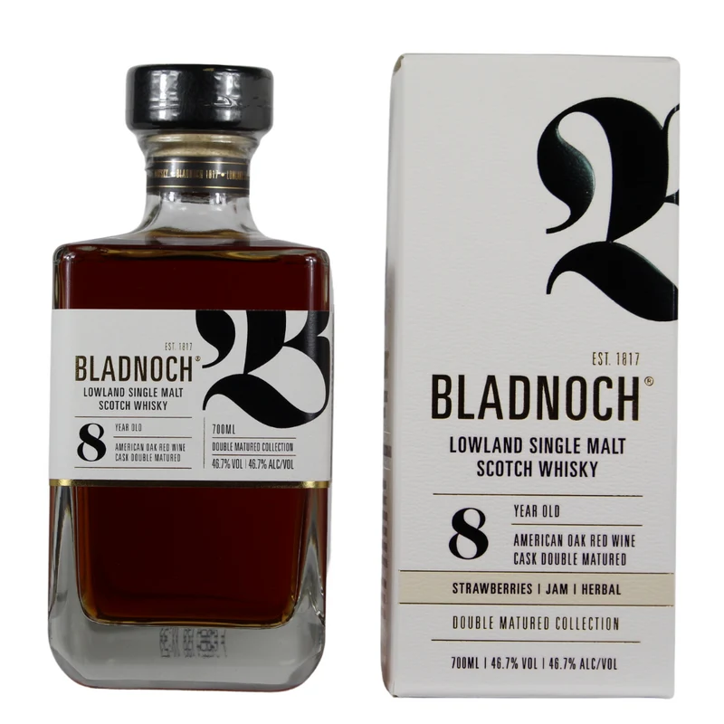 Bladnoch 8 Jahre American Oak & Red Wine Cask Double Matured 46,7% 0,7l