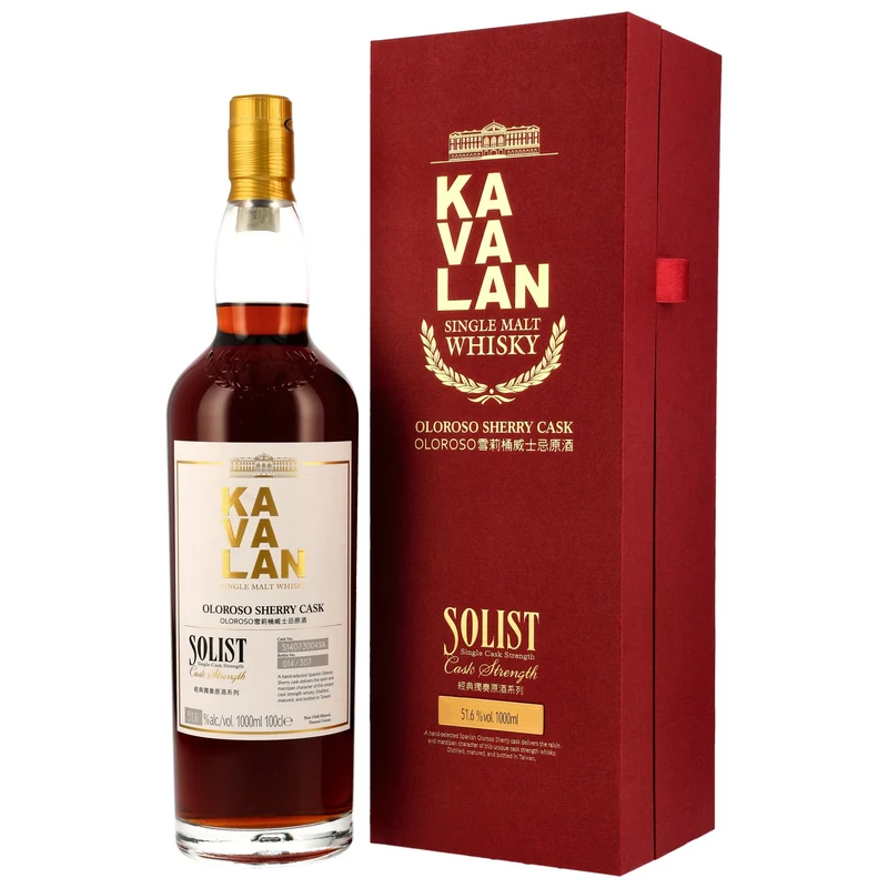 Kavalan Solist Oloroso Sherry Cask 8 Jahre 2014/2023 51,6% 1,0l