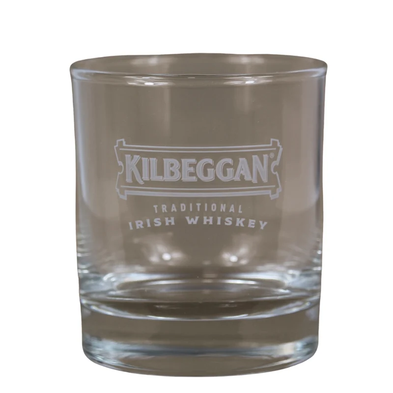 Kilbeggan Whiskey Tumbler mit Aufdruck