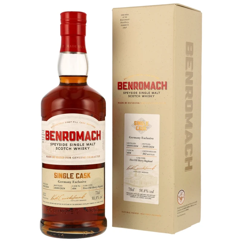 Benromach 10 Jahre Sherry Single Cask #484 Germany Exclusive 58,8% 0,7l