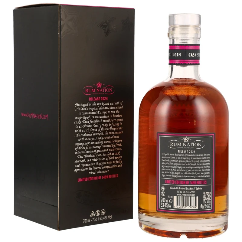 Trinidad 12 Jahre Cask Strength Rum Nation 53,4% 0,7l