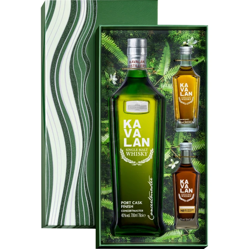 Kavalan Concertmaster Port Cask Finish 40% 0,7l + 2 Miniaturen 40% 2x5cl