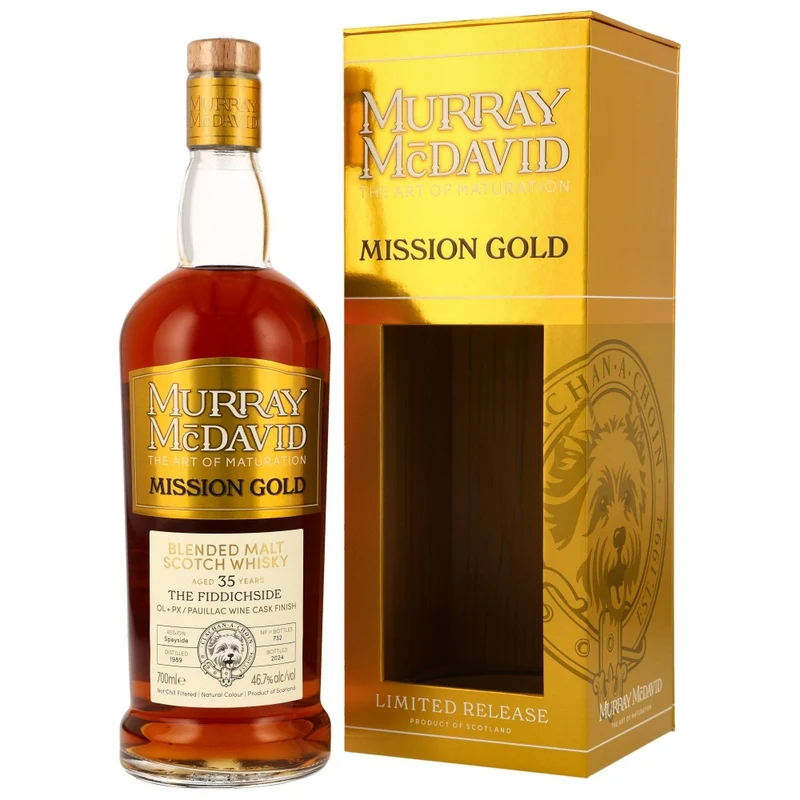 The Fiddichside 35 Jahre Mission Gold Blended Malt Murray McDavid 46,7% 0,7l