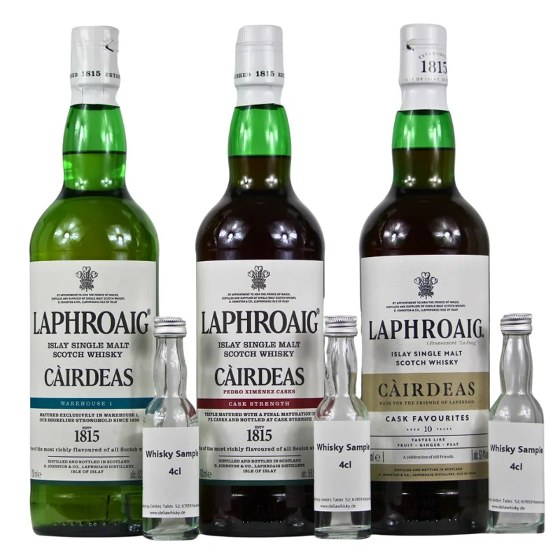 Laphroaig Old Cairdeas Sampleset ~54,5% 3x4cl