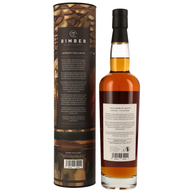 Bimber Shoulders of Giants 2024 Marlene Dietrich Cask #442 58,1% 0,7l